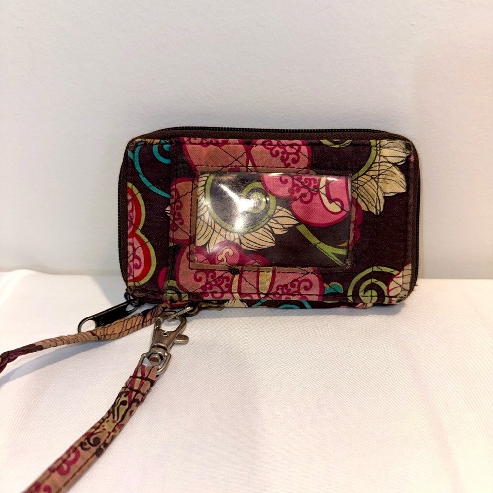 Vera Bradley Y2K Vintage Wristlet Brown Florate Wristlet
